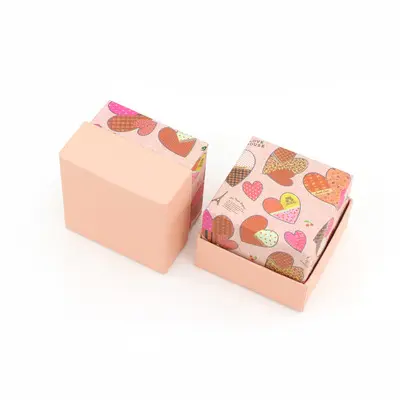 Stock Selling Cute Sweet Girl Peach Heart Jewelry Box Ring Earring Necklace Pendant Jewelry Storage Box For Girl's Gift