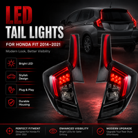 Feux arrière LED de remplacement pour Honda Fit Jazz GK5 (2014-2021) – Clignotants intégrés – Vente en gros usine – Installation Plug and Play