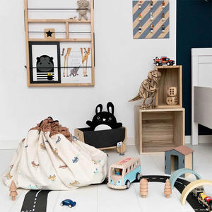 Auto Print Draagbare Speelmat Gemakkelijk te Dragen Reistas voor Kinderen 2-in-1 Speelgoed Opbergzak met Trekkoord - Product Image 4