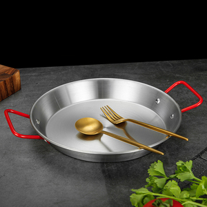 Venta al por mayor profesional coreano de acero inoxidable 20cm Paella Pan ecológico Cocina de Inducción para español Mariscos Pasta Paella - Product Image 1