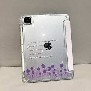 <span class=keywords><strong>Coque</strong></span> en acrylique anti-pliage pour <span class=keywords><strong>iPad</strong></span> 11/Air 7/Pro 11 pouces, motif floral, emplacement pour stylet, protection plate, Air 16 - Product Image 3