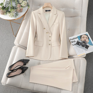 Women's Professional Suit Set Full Sleeve Polyester Anti-Wrinkle Office Lady Spring Formal Workwear - Product Image 4