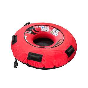 Customized Water <b>Towable</b> Tube Red Single Double Person Inflatable PVC <b>Towable</b> For Water Skiing And Boating - Product Image 2