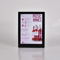 Menu de table à écran tactile personnalisé Support LED rechargeable en acrylique A4 Menu électronique éclairé