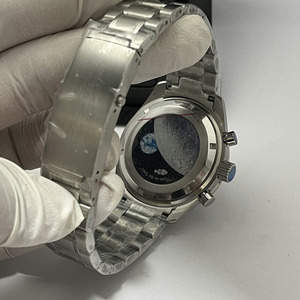 Orologio da Uomo alla Moda con Cassa in Acciaio Inossidabile da 40mm, Movimento al Quarzo VK63, <span class=keywords><strong>Calendario</strong></span>, Resistente all'Acqua 5 Bar, Lancette da 20mm, Vetro Trasparente - Product Image 6