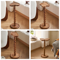 Table d'appoint moderne multifonctionnelle en bois piédestal Table basse et support pour plantes Supports de rangement et étagères en bois de couleurs mélangées