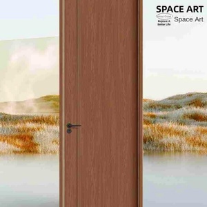 High Quality Modern Simple Style Solid Wood Flat Door Fiberglass Waterproof Soundproof for Interior Use Bathroom Living Room - Product Image 6