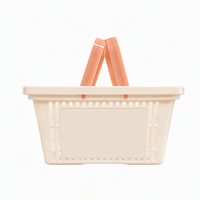 Panier de pique-nique extérieur grand format en PP, panier de courses portable en plastique durable pour transporter aliments, boissons et collations pour les voyages en camping
