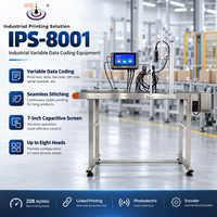 Imprimante jet d'encre thermique TIJ IPS-8001, machine de codage TIJ, imprimante jet d'encre en ligne, 208 m/min, ligne de production multi-buses