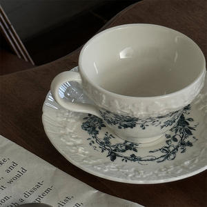 Tasses et assiettes en céramique classiques de luxe, tasses à café, tasses à latte art, tasses à thé de l'après-midi - Product Image 5