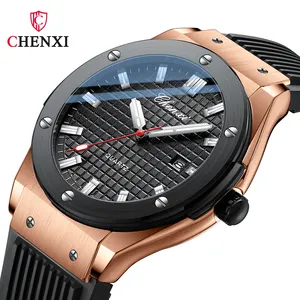 CX0044 famoso Design di tendenza classico di marca 45mm di diametro impermeabile in Silicone da uomo cinturino orologio al quarzo