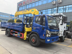 Camión con Grúa Hidráulica de Brazo Recto de 5t, Volante a la Derecha, Camión de Carga Comercial de 6 Toneladas con Grúa de Elevación en Venta - Product Image 2