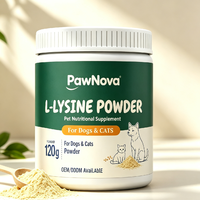 Poudre de L-Lysine OEM ODM pour chats et chiens, soutient la santé respiratoire, complément alimentaire pour animaux de compagnie