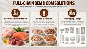 อาหารแมวเปียกแบบซอง SYAAO OEM รับผลิตสูตรเฉพาะสำหรับแบรนด์ส่วนตัว ขนาด 85 กรัม 100 กรัม โรงงานผลิตอาหารแมวเปียก - Product Image 3