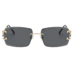 Lunettes de soleil classiques sans monture <span class=keywords><strong>Cartier</strong></span> 2026 pour femmes et hommes, coupe diamant, inspirées de l'Italie, de luxe, protection UV 400 - Product Image 6