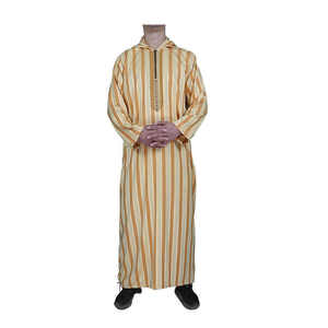 ثوب رجالي مغربي تقليدي بتصميم بغطاء رأس وأكمام طويلة مقاس 52-58 - Product Image 2