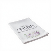 Serviette de cuisine gaufrée en gros 180 GSM, style nordique, personnalisable, forte absorption d'eau, écologique, couleur unie