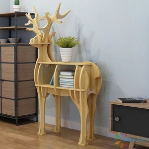 Étagères en forme de cerf de style nordique moderne Chiquitos, couleur bois naturel, pour la maison, le bureau, le salon, la maternelle - Product Image 6