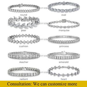 Novedades, Stock al por Mayor, Brazalete de Tenis de Plata 925 con Diamantes Moissanite VVS, Ancho de 3 mm, Corte Brillante Redondo, Collar de Tenis Estilo Hip Hop - Product Image 5