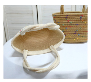 New Cotton Rope Storage <b>Basket</b> Wholesale Decorative Handheld Gift Small <b>Flower</b> Tote Bag Fashionable - Product Image 4