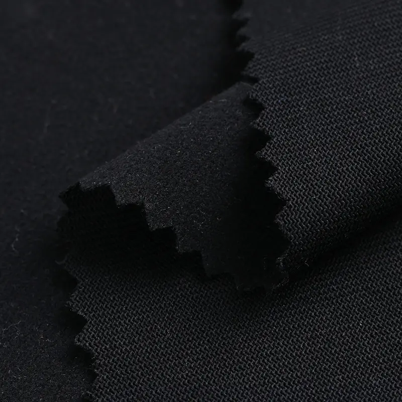 Automne sport gilet manteau vêtement tissu 95% polyester 5% spandex plein mat brossé PK jersey polaire tissu