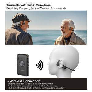 อุปกรณ์ขยายเสียงทีวี ALOVA หูฟังไร้สายบลูทูธแบบนำเสียงผ่านกระดูก สำหรับผู้สูงอายุ - Product Image 2