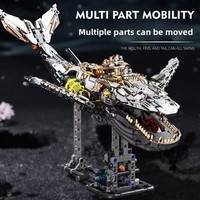 Modelos de Ballenas, Dinosaurios y Pulpos Mecánicos Compatibles - Piezas de Exhibición Iluminadas de Alta Gama - Juguetes de Construcción de Bloques