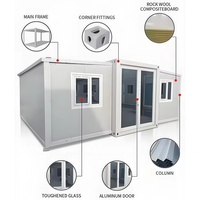 Maison conteneur préfabriquée mobile de 20 pieds, 5 chambres, moderne, extensible et économique, pour usage hôtelier au Kenya