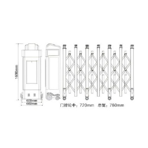 Puertas Retráctiles Automáticas Plegables de Aleación de Aluminio con Sensor de Seguridad para Uso Escolar - Product Image 3
