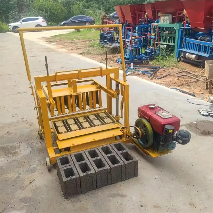 Maquinaria de fabricación de bloques huecos, máquina semiautomática de fabricación de ladrillos, máquina de fabricación de bloques de gran capacidad, ladrillos de hormigón