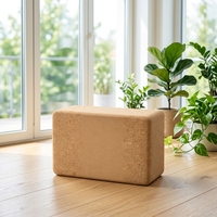 Blocs de yoga en liège naturel personnalisés de 4 pouces, anti-dérapants, résistants aux odeurs et à l'humidité, rectangulaires, marque QF, modèle 230803