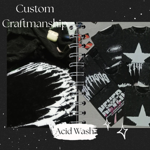 Negro verano gráfico personalizado pantalla impresión Graffiti Streetwear Retro Hip Hop hombres manga corta Camiseta ácido lavado cuello redondo Camiseta - Product Image 6