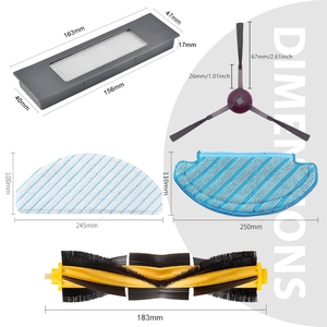 Pièces de rechange pour aspirateur robot, accessoire pour Ecovacs <span class=keywords><strong>Deebot</strong></span> Ozmo <span class=keywords><strong>T8</strong></span> <span class=keywords><strong>Aivi</strong></span> Pro, brosse latérale principale, filtre à poussière, tampon de nettoyage, chiffon - Product Image 2