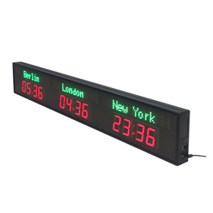Horloge à fuseaux <span class=keywords><strong>horaires</strong></span> mondiaux, horloge numérique LED à fuseaux <span class=keywords><strong>horaires</strong></span> multiples, W pour hôtels/entreprises/aéroports - Product Image 2