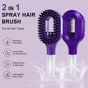 Handheld 2-in-1 Water Spray Smoothing Comb – Anti-Static Frizz Control, Dry & Wet Styling Dual-Use <b>Brush</b> - Product Image 2