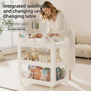 <span class=keywords><strong>Table</strong></span> à <span class=keywords><strong>langer</strong></span> bébé <span class=keywords><strong>pliable</strong></span> en plastique, imperméable, réglable, écologique et multifonctionnelle - Product Image 2