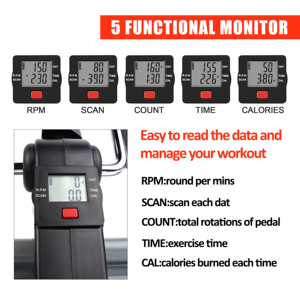 Sepeda Mini Lipat Portabel untuk Latihan Lengan dan Kaki dengan Resistensi yang Dapat Disesuaikan untuk Rehabilitasi - Product Image 4