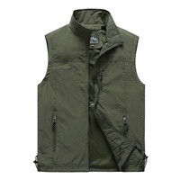Logo personnalisé Multi Poches Pêcheur Gilet Pêche Randonnée Journaliste Photographie Camping Safari Gilet