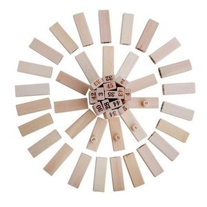 Bloques de madera número derrocar madera juego de juguetes de bloques de apilamiento Torre divertido jardín patio juego educativ - Product Image 2