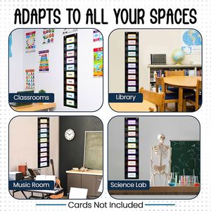 แผ่นชาร์ทแบบพกพาสำหรับห้องเรียน ขนาด 9"x22" 9"x44" และ 17"x22" 17"x44" สีดำ สำหรับอุปกรณ์สำนักงานและโรงเรียน คุณภาพดี ทนทาน หลากหลายขนาด - Product Image 5