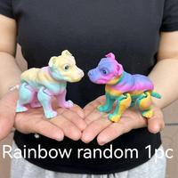 Vashine - Figuras de Perros Pit Bull Impresas en 3D, Divertidas Decoraciones para el Hogar, Juguetes Flexibles de Cristal, Modelos de Pit Bull de Plástico Impresos en 3D