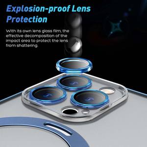 Para <span class=keywords><strong>iPhone</strong></span> 14 y <span class=keywords><strong>13</strong></span> funda de teléfono con soporte magnético con <span class=keywords><strong>carga</strong></span> inalámbrica cubierta trasera mate Cámara película protectora cubierta a prueba de golpes - Product Image 5