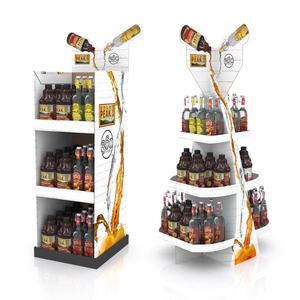 Support d'affichage d'accessoires d'affichage acrylique de boisson double face de conception de marque pour le supermarché - Product Image 5