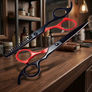 ASAP - Juego de Tijeras de Entresacar de Acero Inoxidable de 6 Pulgadas para Diestros, Calidad Profesional, Hechas a Mano, Ecológicas, Afiladas, Rectas, para Texturizar en Casa - Product Image 3