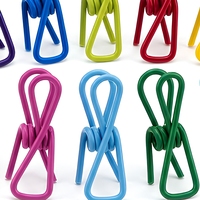 Pinces à linge colorées en fer, pinces à linge en plastique, 10 pièces, pinces de séchage pour la lessive, usage domestique