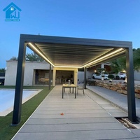Pergola bioclimatique intelligente en aluminium de luxe écologique Sweet Home avec système de toit électrique, imperméable, pour l'extérieur, avec télécommande
