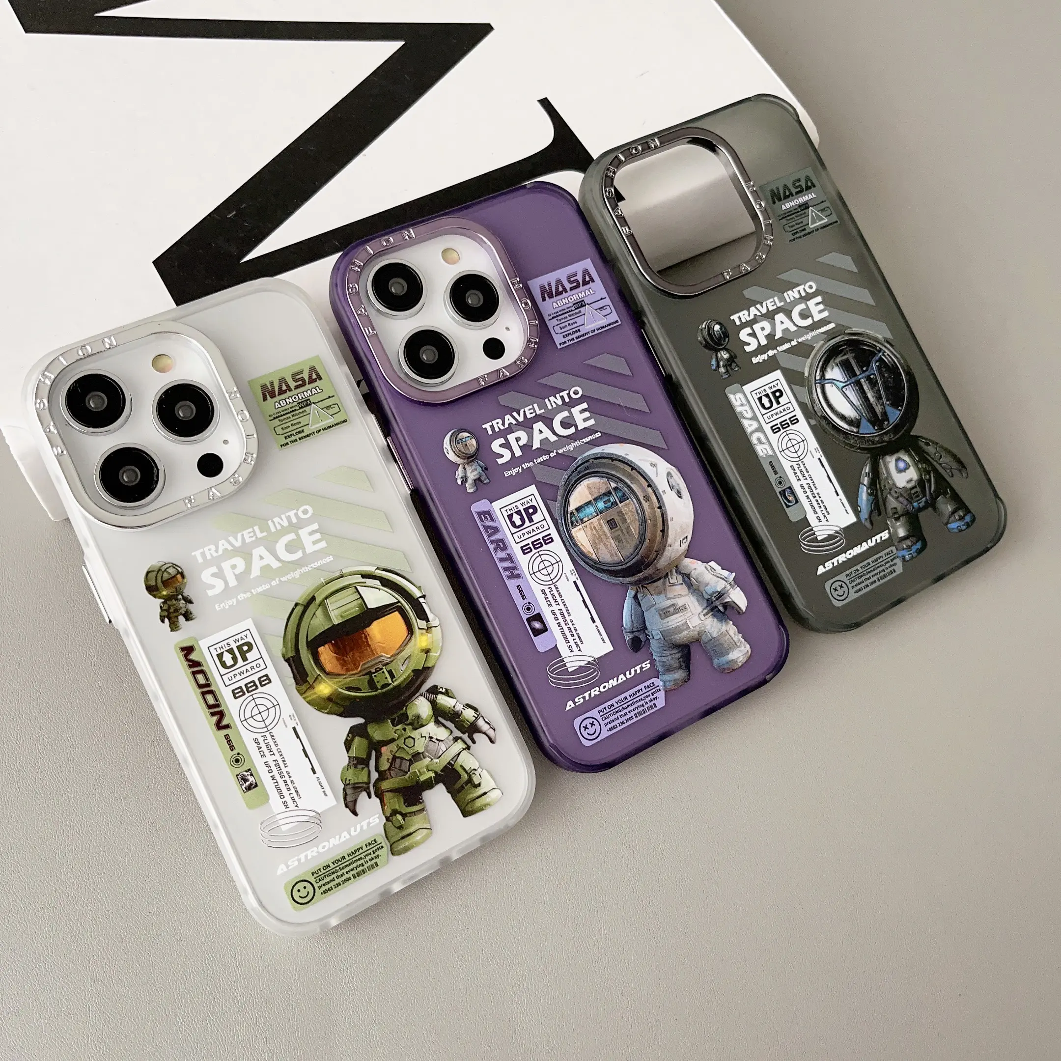 Starry sky skin feeling astronaut pattern phone case for iphone 14Pro Max 11 13 12 11 luxury design anti-fall Protection cover