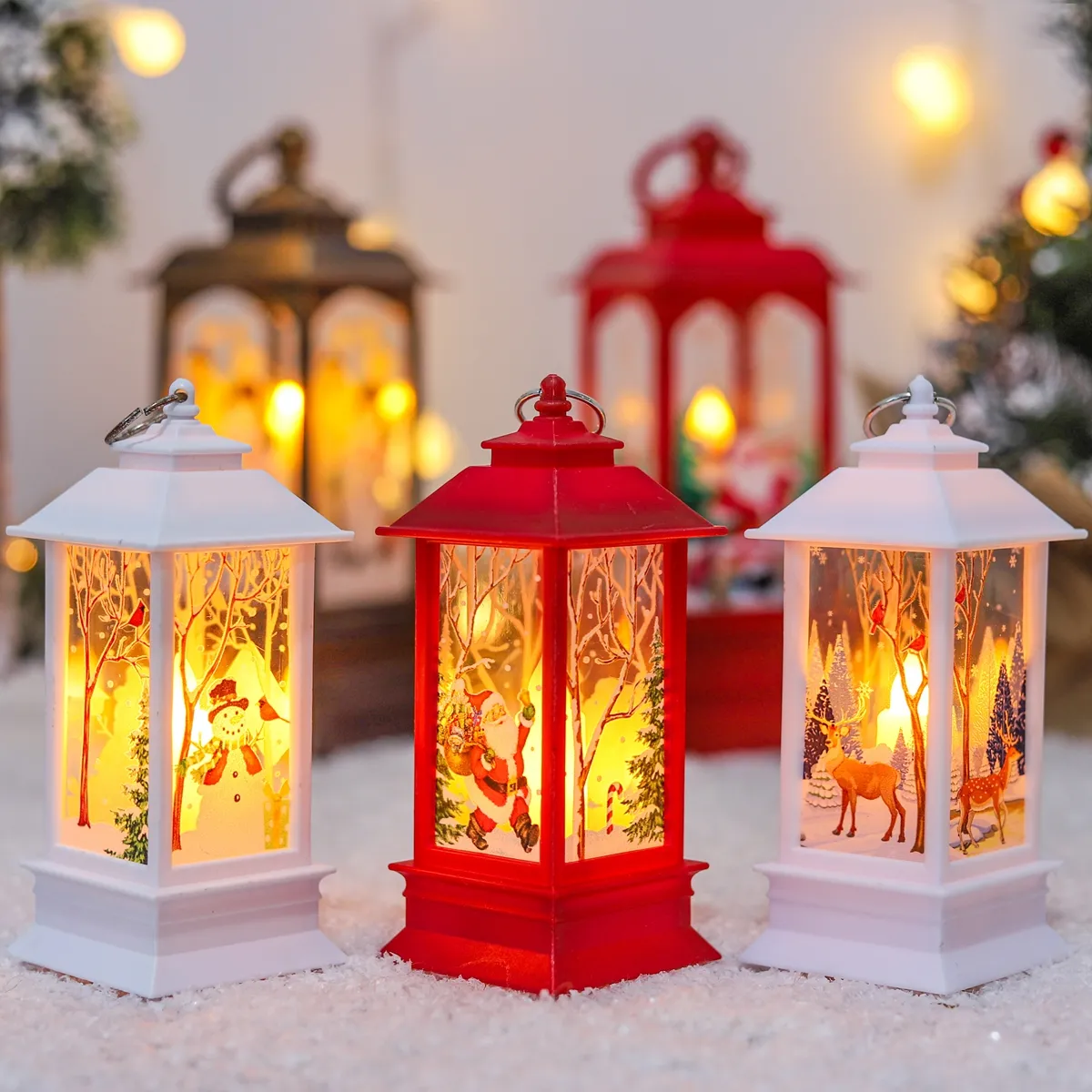 Christmas Lantern Light Merry Christmas Decorations for Home Christmas Tree Ornaments Xmas Gifts New Year 2023