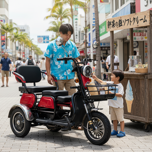 Skuter Mobilitas Listrik HLD 500W yang Praktis untuk Lansia, 4 Penumpang, Bodi Terbuka, Trike Listrik 3 Roda, Baterai 60V, Jarak Tempuh 30-50km - Product Image 4