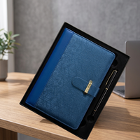 Libretas de Oficina A5 al por Mayor, Artículos de Papelería para Regalo, Diario con Cubierta de Cuero PU, Impresión de Logotipo Personalizado en Serigrafía, Sets de Regalo